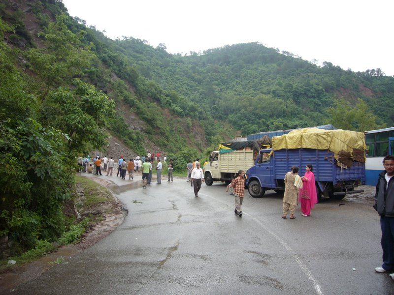 We wake up in the morning. We're not in Delhi, we're still in Himachal.